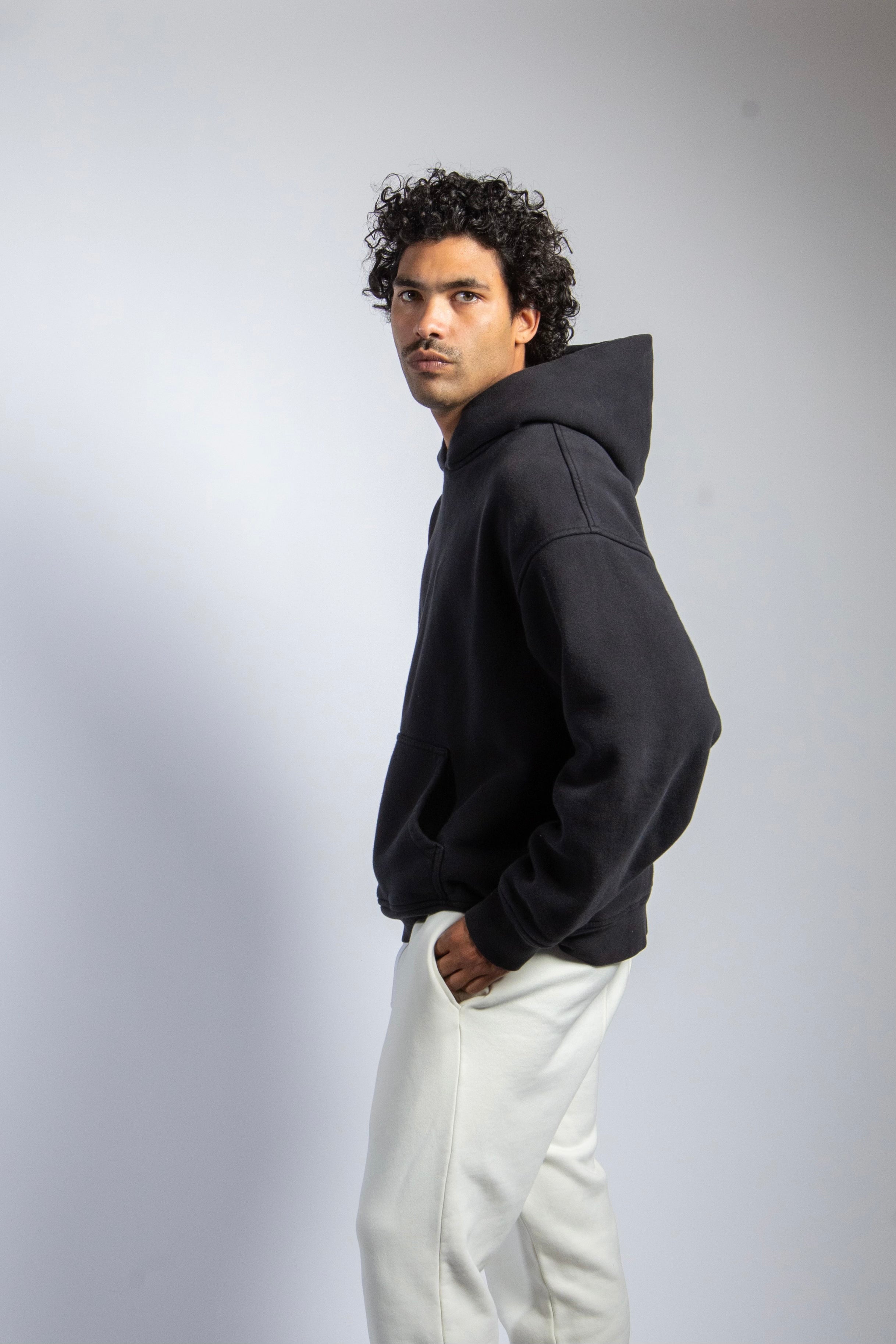 BLACK FLEECE HOODIE