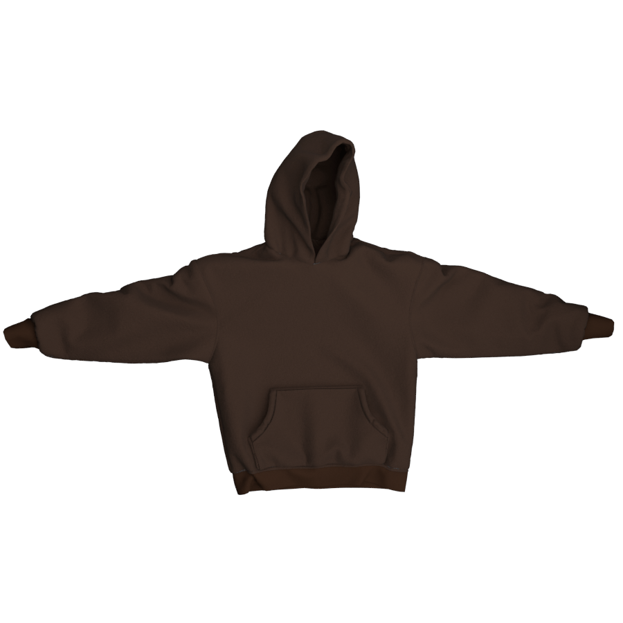 BROWN FLEECE HOODIE