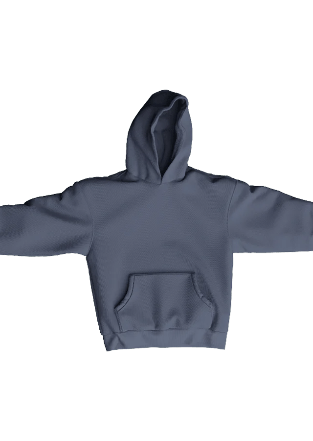 CHARCOAL FLEECE HOODIE