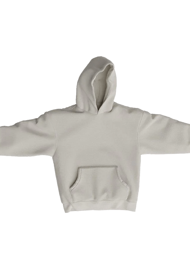 WHITE FLEECE HOODIE