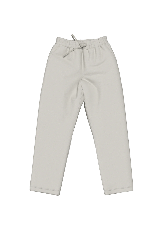 WHITE FLEECE SWEATPANT