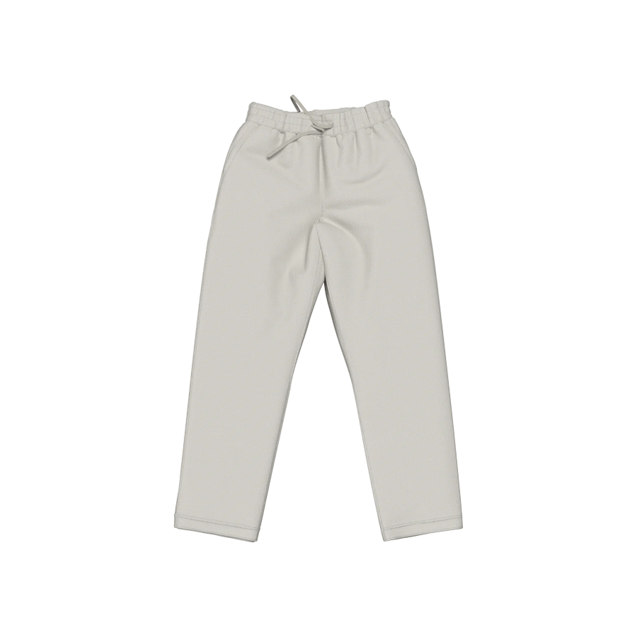 WHITE FLEECE SWEATPANT